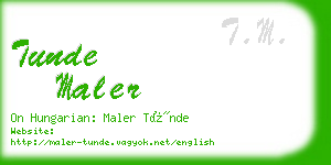 tunde maler business card